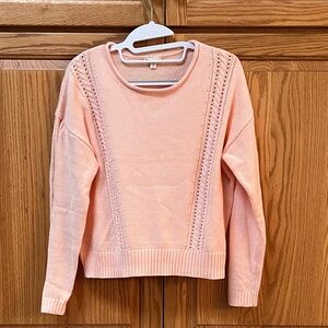 Hem & Thread Blush Knit Sweater, EUC, Size S